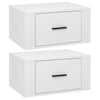 Stella Homewares Wall-mounted Bedside Cabinets 2 pcs High Gloss White 50x36x25cm