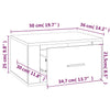Stella Homewares Wall-mounted Bedside Cabinets 2 pcs High Gloss White 50x36x25cm