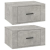 Stella Homewares Wall-mounted Bedside Cabinets 2 pcs Concrete Grey 50x36x25 cm