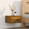 Stella Homewares Wall-mounted Bedside Cabinets 2 pcs Smoked Oak 50x36x25 cm