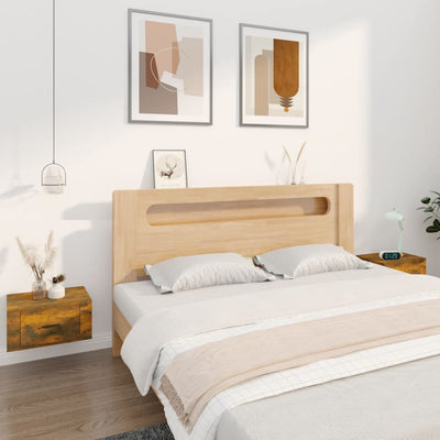 Stella Homewares Wall-mounted Bedside Cabinets 2 pcs Smoked Oak 50x36x25 cm