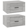 Stella Homewares Wall-mounted Bedside Cabinets 2 pcs Grey Sonoma 50x36x25 cm