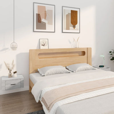 Stella Homewares Wall-mounted Bedside Cabinets 2 pcs Grey Sonoma 50x36x25 cm