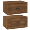 Stella Homewares Wall-mounted Bedside Cabinets 2 pcs Brown Oak 50x36x25 cm