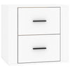Stella Homewares Wall-mounted Bedside Cabinet White 50x36x47 cm