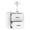 Stella Homewares Wall-mounted Bedside Cabinet White 50x36x47 cm