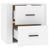 Stella Homewares Wall-mounted Bedside Cabinet White 50x36x47 cm