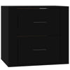 Stella Homewares Wall-mounted Bedside Cabinet Black 50x36x47 cm