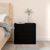 Stella Homewares Wall-mounted Bedside Cabinet Black 50x36x47 cm