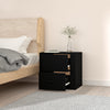 Stella Homewares Wall-mounted Bedside Cabinet Black 50x36x47 cm