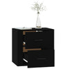 Stella Homewares Wall-mounted Bedside Cabinet Black 50x36x47 cm