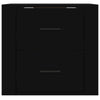 Stella Homewares Wall-mounted Bedside Cabinet Black 50x36x47 cm