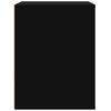 Stella Homewares Wall-mounted Bedside Cabinet Black 50x36x47 cm
