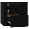 Stella Homewares Wall-mounted Bedside Cabinet Black 50x36x47 cm