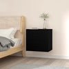 Stella Homewares Wall-mounted Bedside Cabinet Black 50x36x47 cm