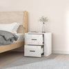 Stella Homewares Wall-mounted Bedside Cabinet High Gloss White 50x36x47 cm