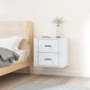 Stella Homewares Wall-mounted Bedside Cabinet High Gloss White 50x36x47 cm