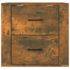 Stella Homewares Wall-mounted Bedside Cabinet Smoked Oak 50x36x47 cm