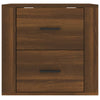 Stella Homewares Wall-mounted Bedside Cabinet Brown Oak 50x36x47 cm