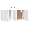 Stella Homewares Wall-mounted Bedside Cabinet White 50x30x47 cm