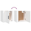 Stella Homewares Wall-mounted Bedside Cabinets 2 pcs White 50x30x47 cm