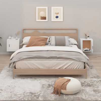 Stella Homewares Wall-mounted Bedside Cabinets 2 pcs White 50x30x47 cm