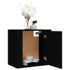 Stella Homewares Wall-mounted Bedside Cabinet Black 50x30x47 cm