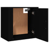 Stella Homewares Wall-mounted Bedside Cabinet Black 50x30x47 cm