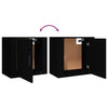 Stella Homewares Wall-mounted Bedside Cabinet Black 50x30x47 cm