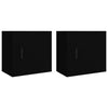 Stella Homewares Wall-mounted Bedside Cabinets 2 pcs Black 50x30x47 cm