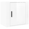Stella Homewares Wall-mounted Bedside Cabinet High Gloss White 50x30x47 cm