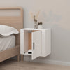 Stella Homewares Wall-mounted Bedside Cabinet High Gloss White 50x30x47 cm