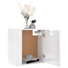 Stella Homewares Wall-mounted Bedside Cabinet High Gloss White 50x30x47 cm