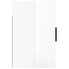 Stella Homewares Wall-mounted Bedside Cabinet High Gloss White 50x30x47 cm