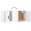 Stella Homewares Wall-mounted Bedside Cabinet High Gloss White 50x30x47 cm