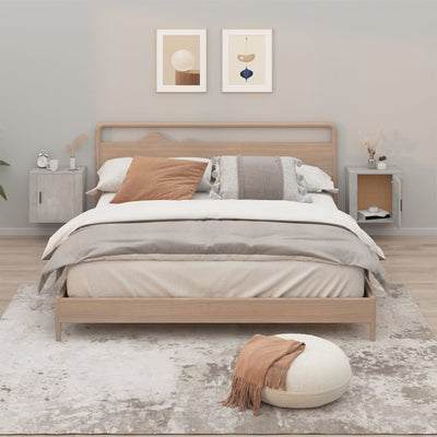 Stella Homewares Wall-mounted Bedside Cabinets 2 pcs Concrete Grey 50x30x47 cm