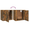 Stella Homewares Wall-mounted Bedside Cabinets 2 pcs Smoked Oak 50x30x47 cm