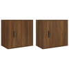 Stella Homewares Wall-mounted Bedside Cabinets 2 pcs Brown Oak 50x30x47 cm