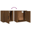 Stella Homewares Wall-mounted Bedside Cabinets 2 pcs Brown Oak 50x30x47 cm