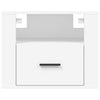 Stella Homewares Wall-mounted Bedside Cabinet White 50x36x40 cm