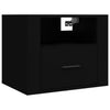 Stella Homewares Wall-mounted Bedside Cabinet Black 50x36x40 cm