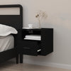 Stella Homewares Wall-mounted Bedside Cabinet Black 50x36x40 cm