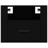 Stella Homewares Wall-mounted Bedside Cabinet Black 50x36x40 cm