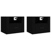 Stella Homewares Wall-mounted Bedside Cabinets 2 pcs Black 50x36x40 cm