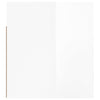 Stella Homewares Wall-mounted Bedside Cabinet High Gloss White 50x36x40 cm