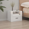 Stella Homewares Wall-mounted Bedside Cabinet High Gloss White 50x36x40 cm