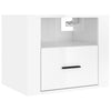 Stella Homewares Wall-mounted Bedside Cabinets 2 pcs High Gloss White 50x36x40cm