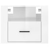 Stella Homewares Wall-mounted Bedside Cabinets 2 pcs High Gloss White 50x36x40cm