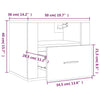 Stella Homewares Wall-mounted Bedside Cabinets 2 pcs High Gloss White 50x36x40cm
