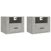 Stella Homewares Wall-mounted Bedside Cabinets 2 pcs Concrete Grey 50x36x40 cm